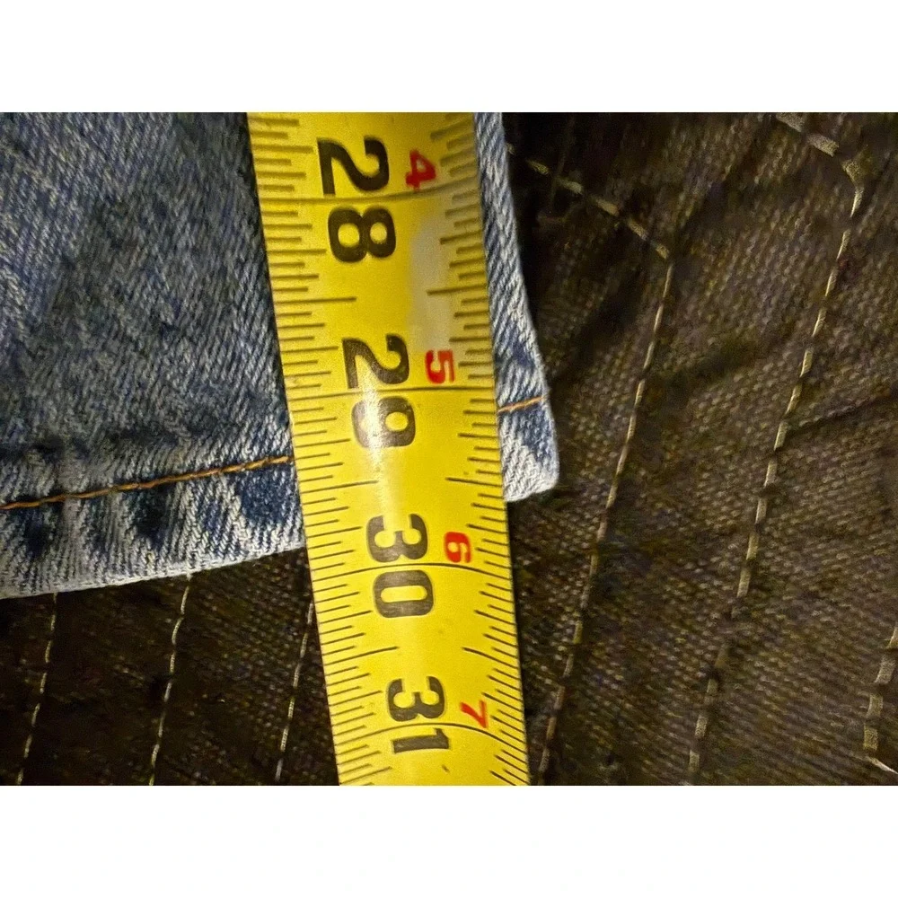 Levi's 502 Taper Fit Jeans Mens 28x32 Light Wash Blue Red Tab Denim Pants